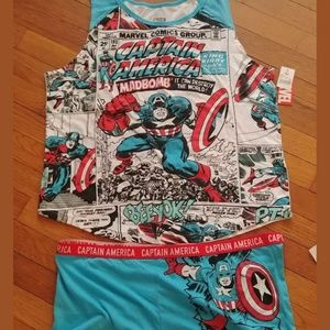 Captain America Sleepwear Pajamas NWT XL Children